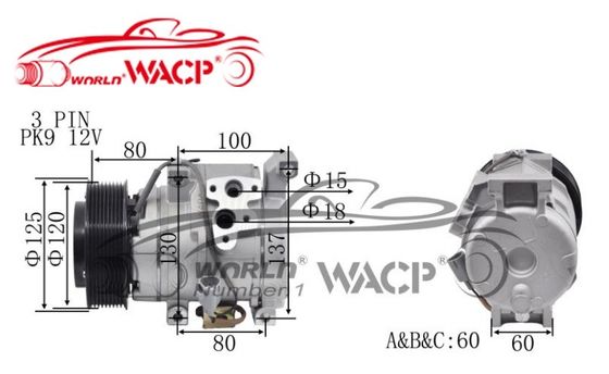 Compresor auto del aire acondicionado 10S15C para Toyota LandCruiser 883206A250/4471908870
