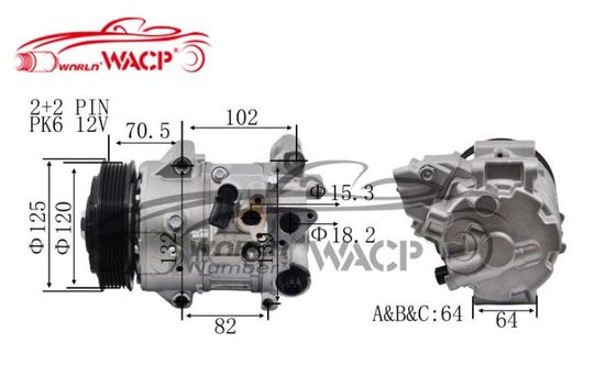 DCP50101 Compresor de CA automático TSE17C para Toyota Camry para RAV4 2010-2013 WXTT071