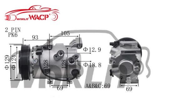 Compresor de aire acondicionado para automóviles 97701F2500 para Hyundai Elantra para Cerato/Verna para Kia Soul para Forte para ProCeed WXHY035